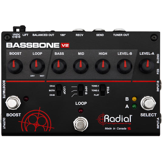 Radial Engineering Bassbone V2 Dual Channel Bass Preamp & DI Pedal