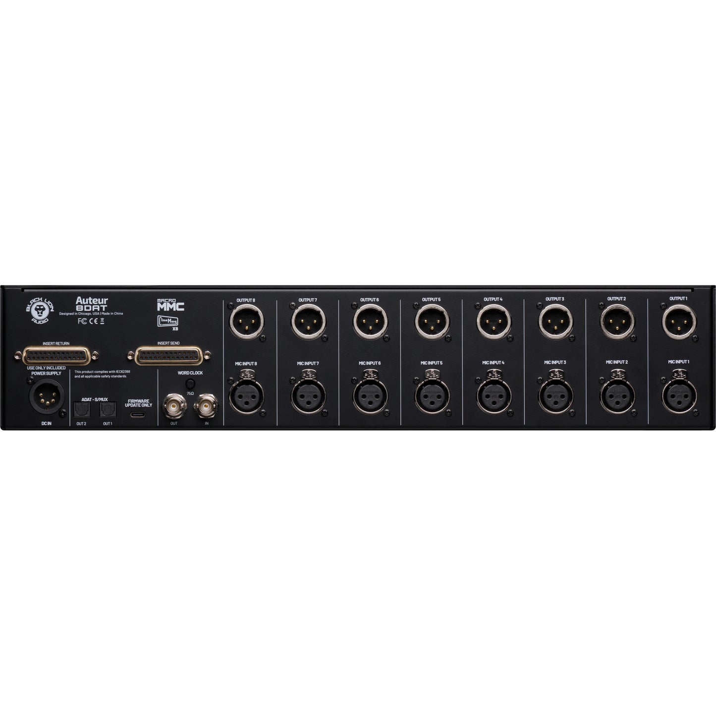 Black Lion Audio 8DAT 8 Channel Auteur Packed Mic Pre
