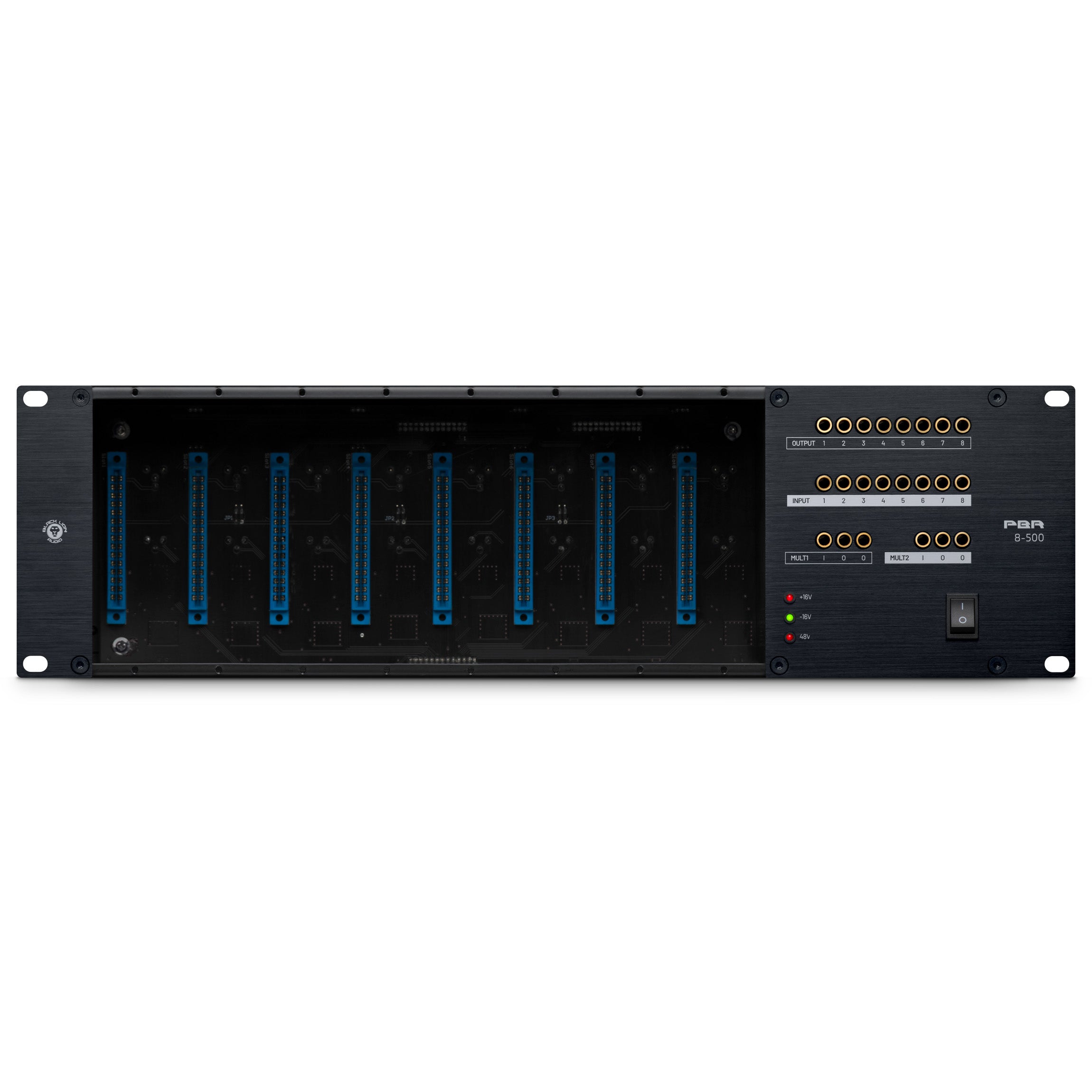 Patch Bay Rack Black Lion Audio PBR 8-500 - 500-Series 8-Slot Rack/PSU with Built-in ...