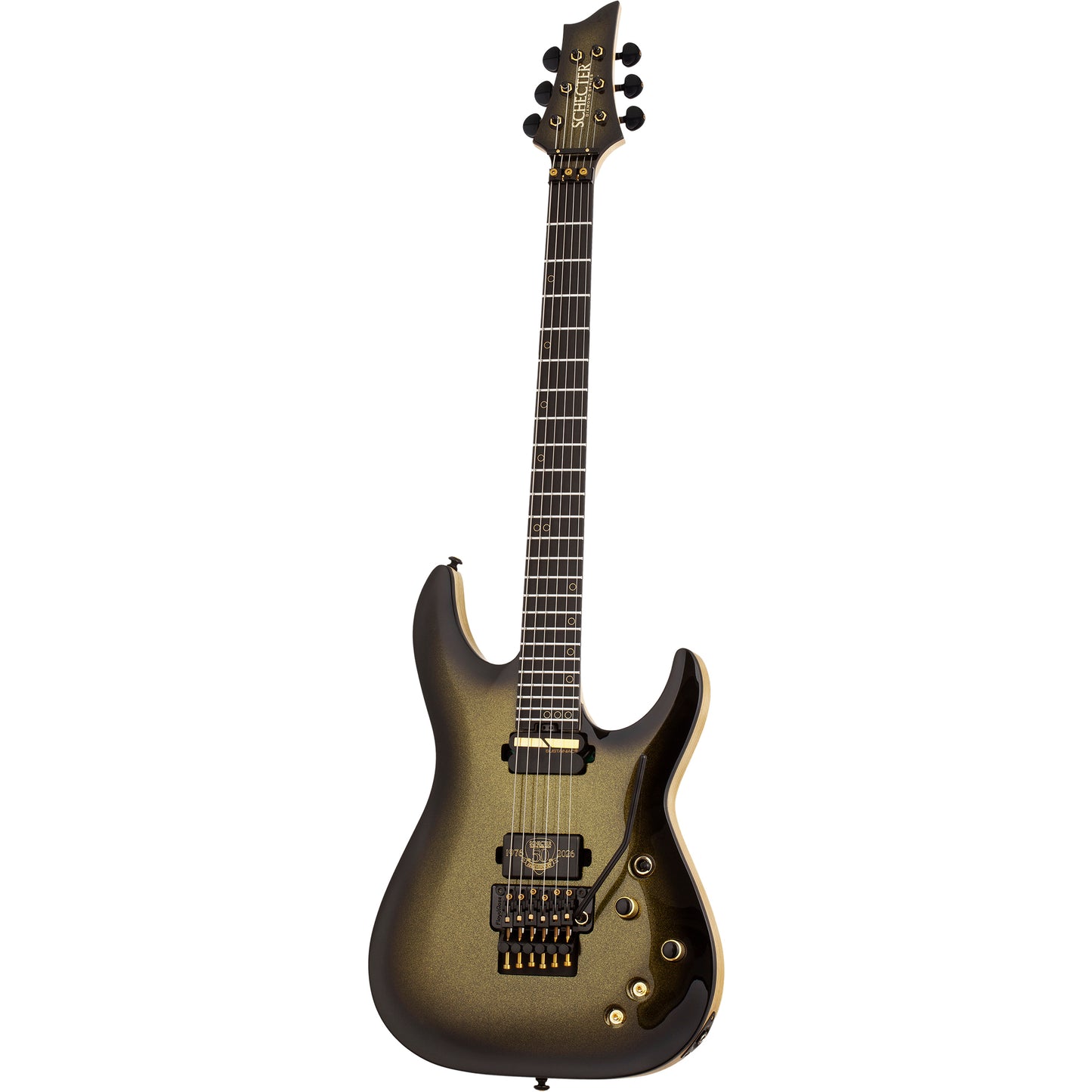 Schecter C-1 FR-S Floyd Rose 50th Anniversary Electric Guitar - Gold Burst