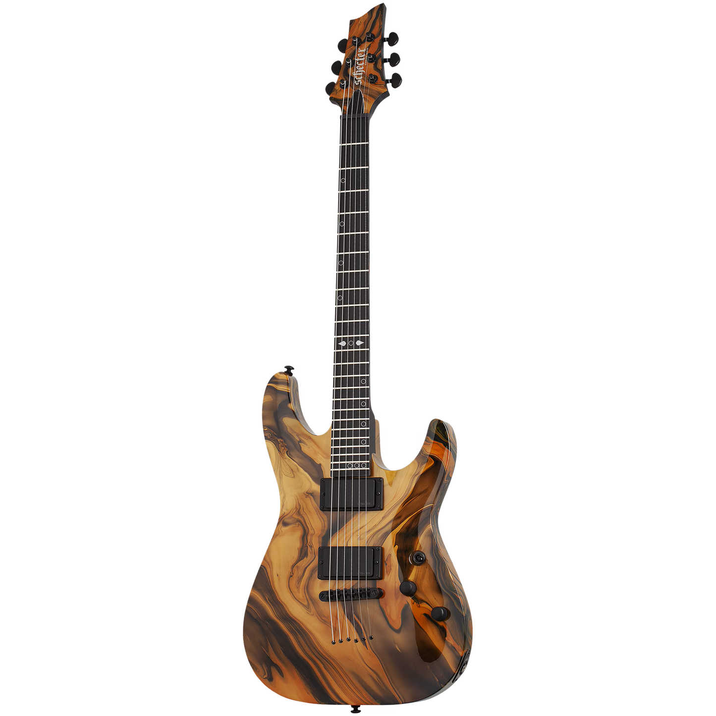 Schecter C-1 Hydro-Dip Electric Guitar - Golden Eclipse