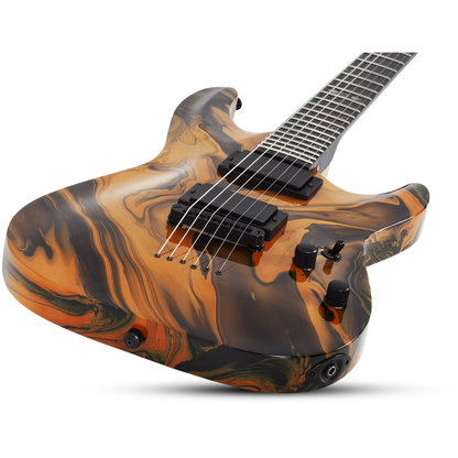 Schecter C-1 Hydro-Dip Electric Guitar - Golden Eclipse