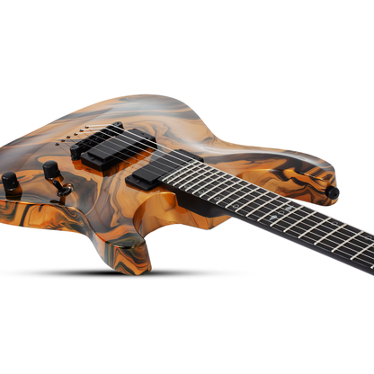 Schecter C-1 Hydro-Dip Electric Guitar - Golden Eclipse