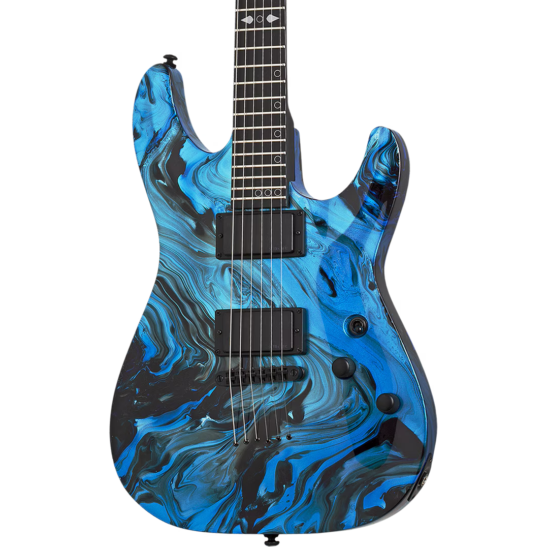 Schecter C-1 Hydro-Dip Electric Guitar - Midnight Tide