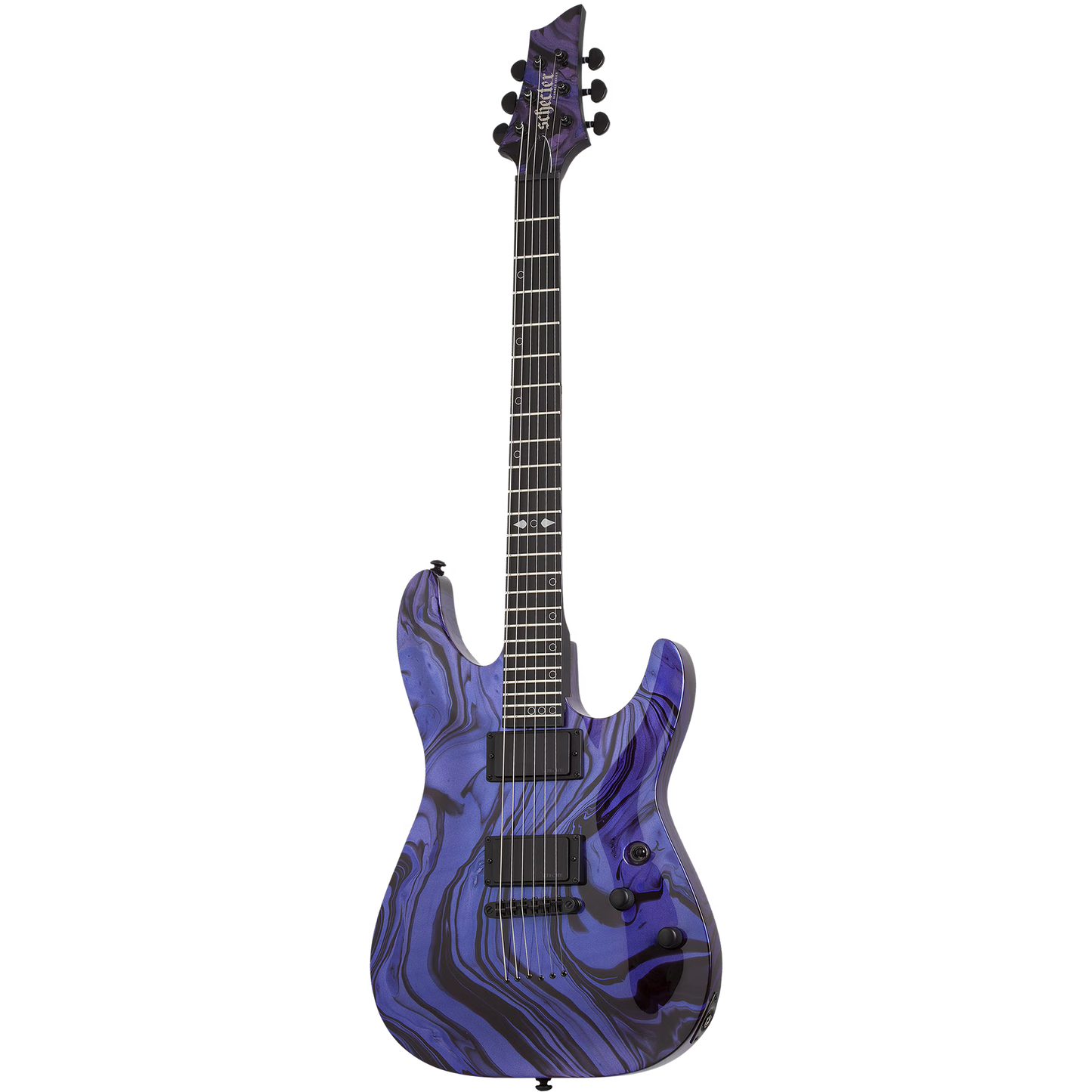 Schecter C-1 Hydro-Dip Electric Guitar - Purple Obsidian