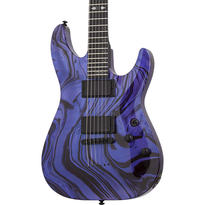 Schecter C-1 Hydro-Dip Electric Guitar - Purple Obsidian