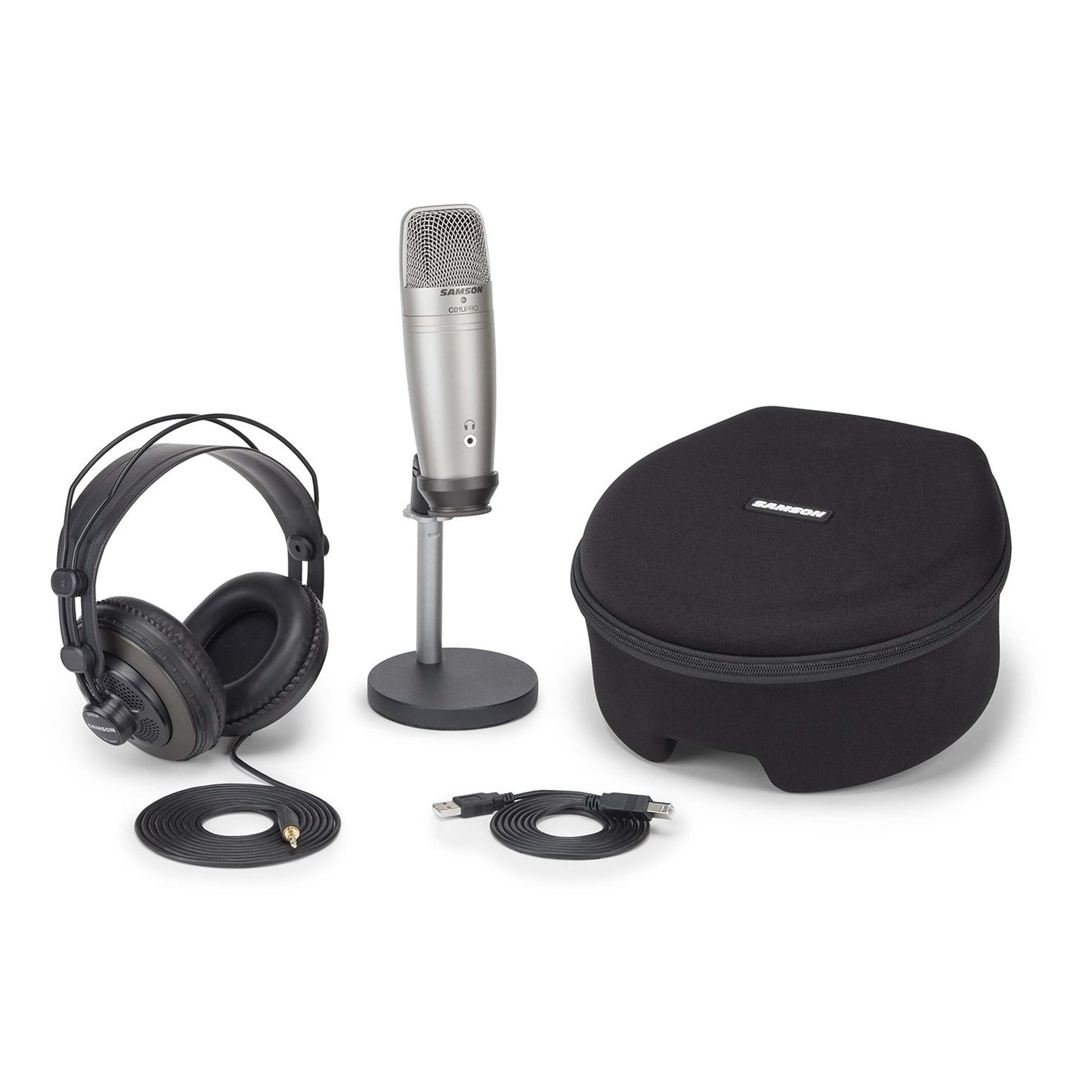 Samson 01 Samson C01U Pro Podcasting Pack - Silver – Alto Music