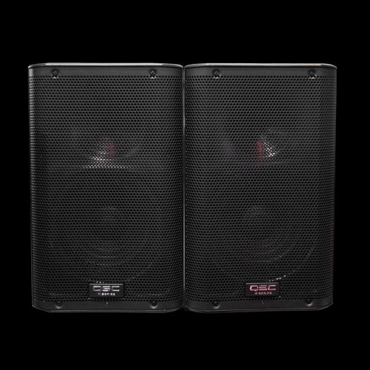 QSC K8 2-Way Powered Speakers (Pair) - 1000 Watts, 1x8" with Bags (QSCK8)