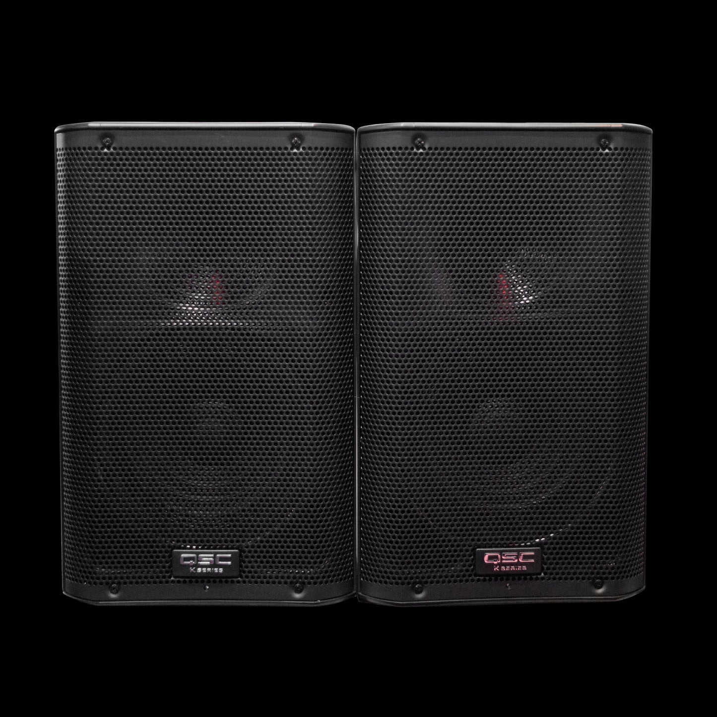 QSC K8 2-Way Powered Speakers (Pair) - 1000 Watts, 1x8" with Bags (QSCK8)