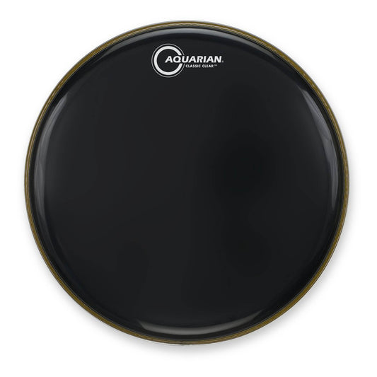 Aquarian Drumheads CC18BK Classic Clear 18-inch Tom Tom Drum Head, Gloss Black