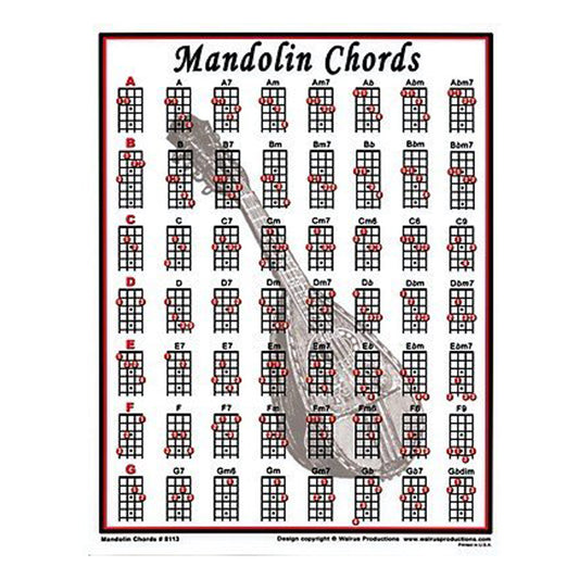 Walrus Productions Mandolin Chord Mini Chart