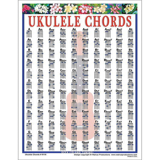 Walrus Productions Ukulele Chord Mini Chart