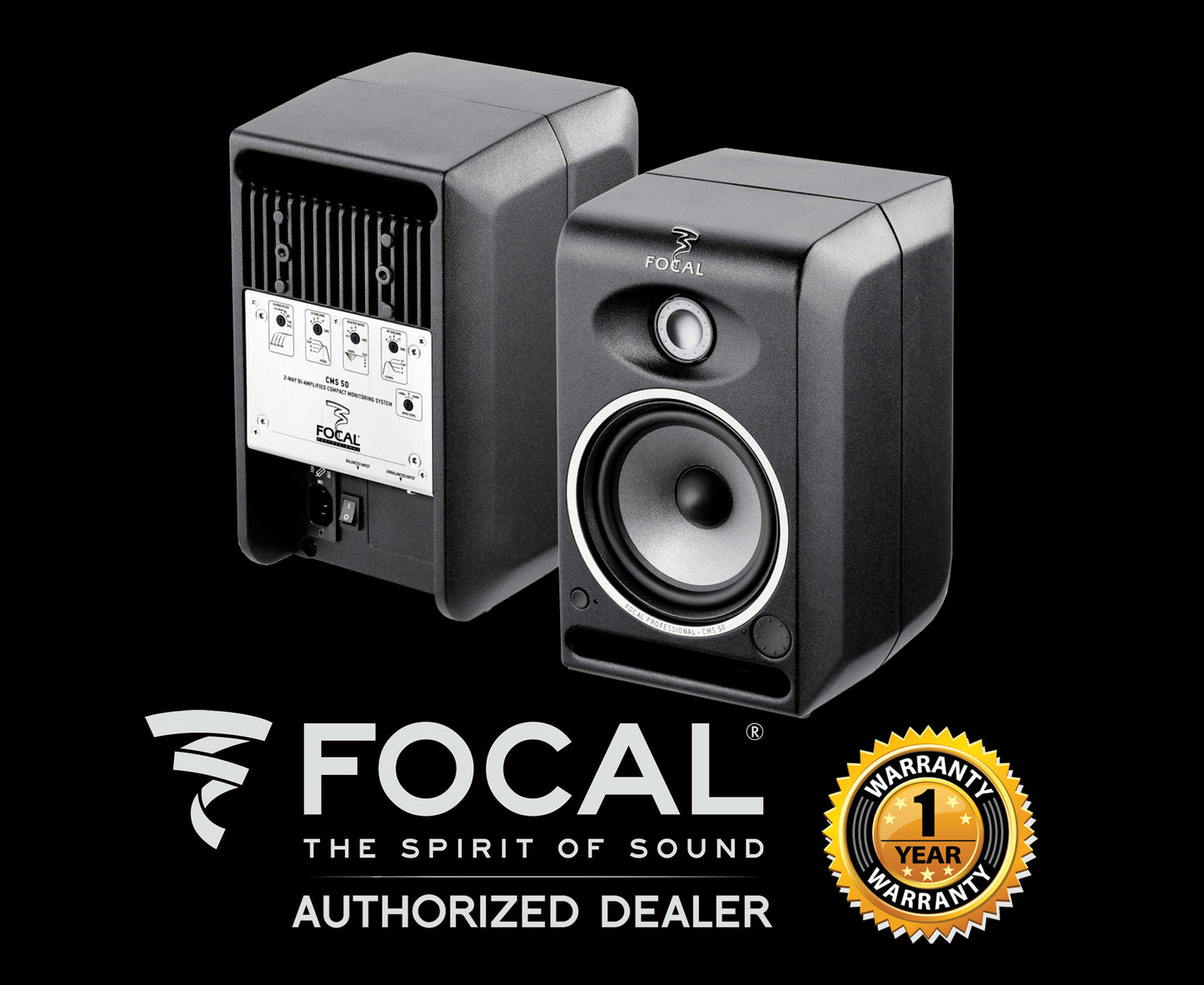 Focal CMS50 2-Way Near Field Monitor 5" Woofer Missing Rubber Footing (CMS50)