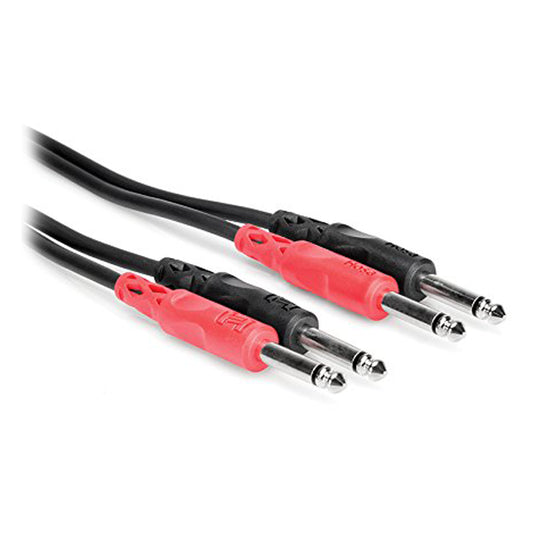 Hosa CPP-204 Dual 1/4in TS to Dual 1/4in TS Stereo Interconnect Cable, 13.1ft