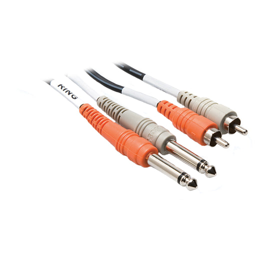 Hosa CPR201 Dual Cable 1/4"" TS to RCA 1m