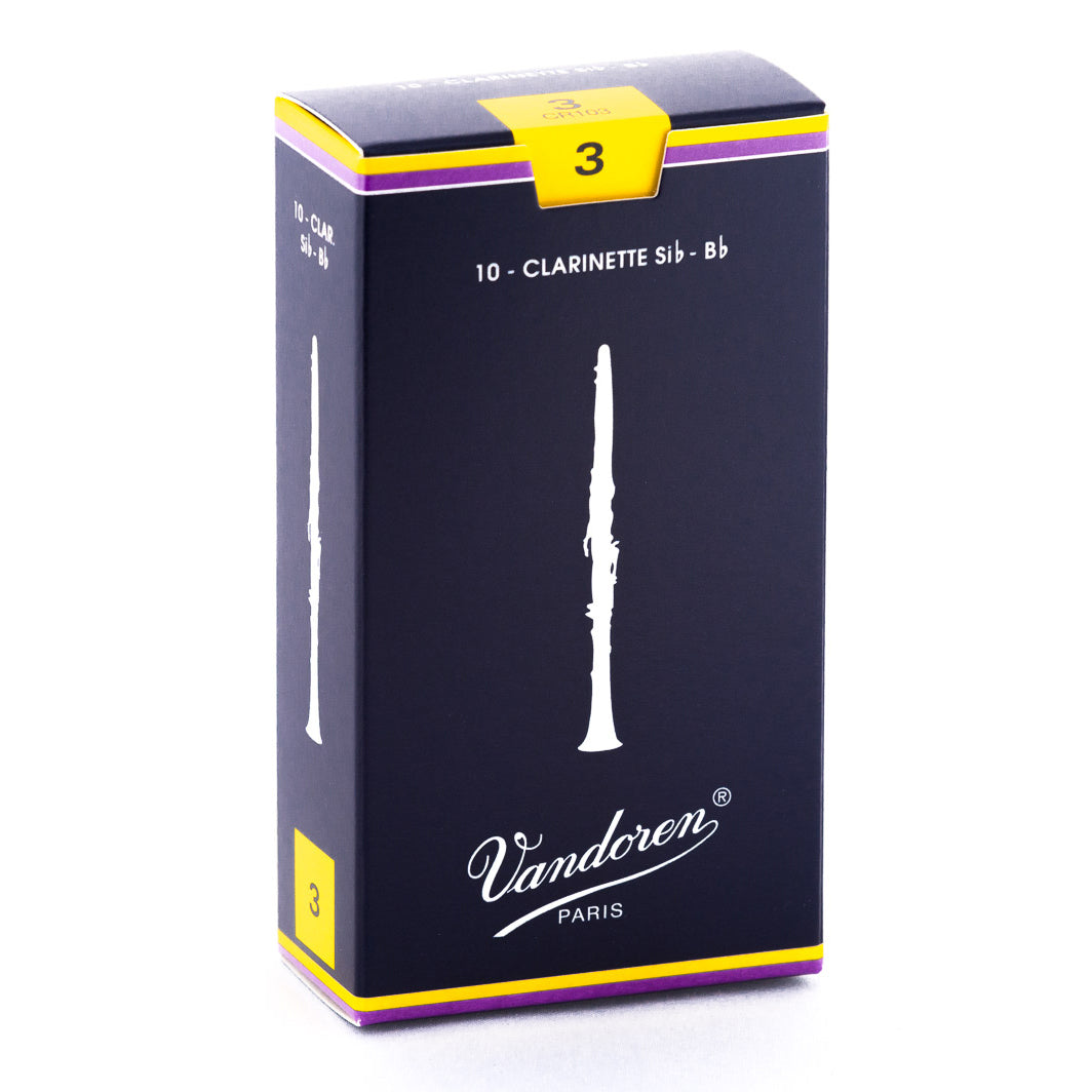 Vandoren Traditional Bb Clarinet Reeds 10-Pack #3 Strength – Alto Music