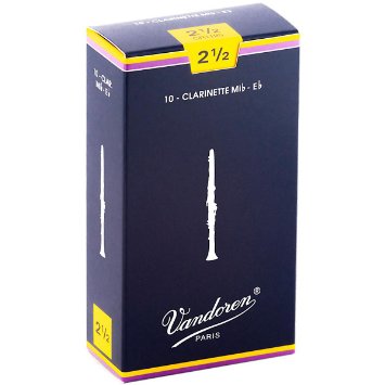 Vandoren CR1125 Eb Soprano Clarinet Reeds 2.5 Strength, 10 Count
