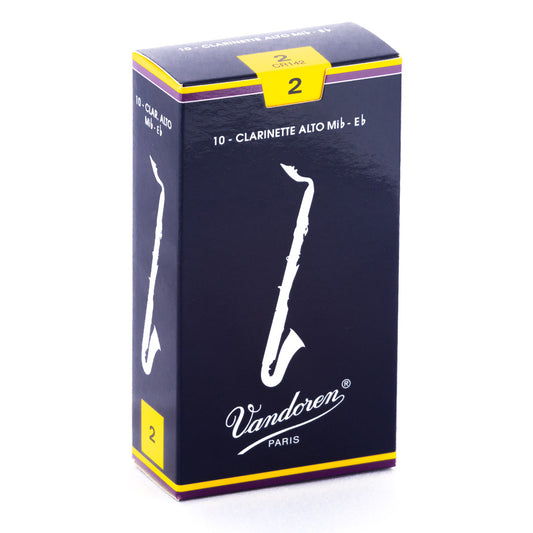 Vandoren CR142 Alto Clarinet Traditional Reeds Strength 2; Box of 10