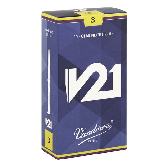 Vandoren V21 3.0 strength Clarinet reeds, 10 count