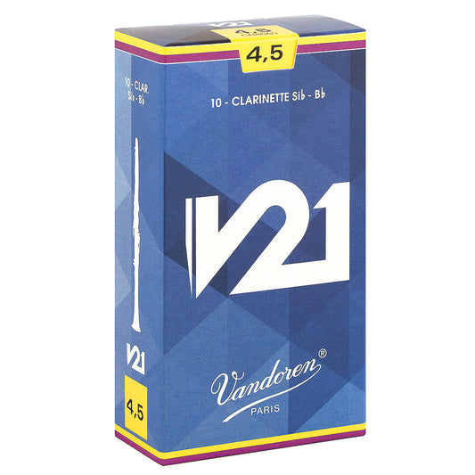Vandoren V21 4.5 strength Clarinet reeds, 10 count