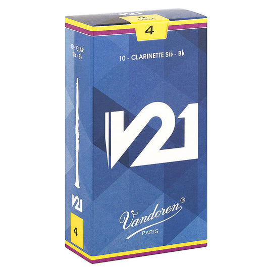 Vandoren V21 4.0 strength Clarinet reeds, 10 count