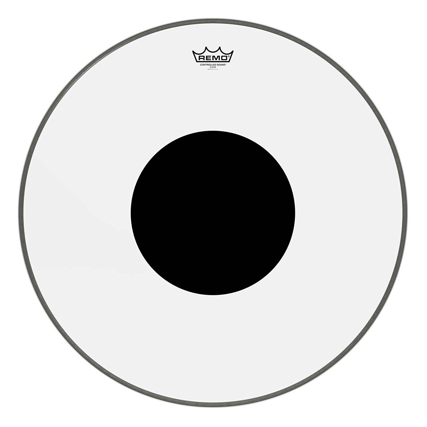 Remo Controlled Sound Clear with Black Dot Bass Drum 24 Inches
