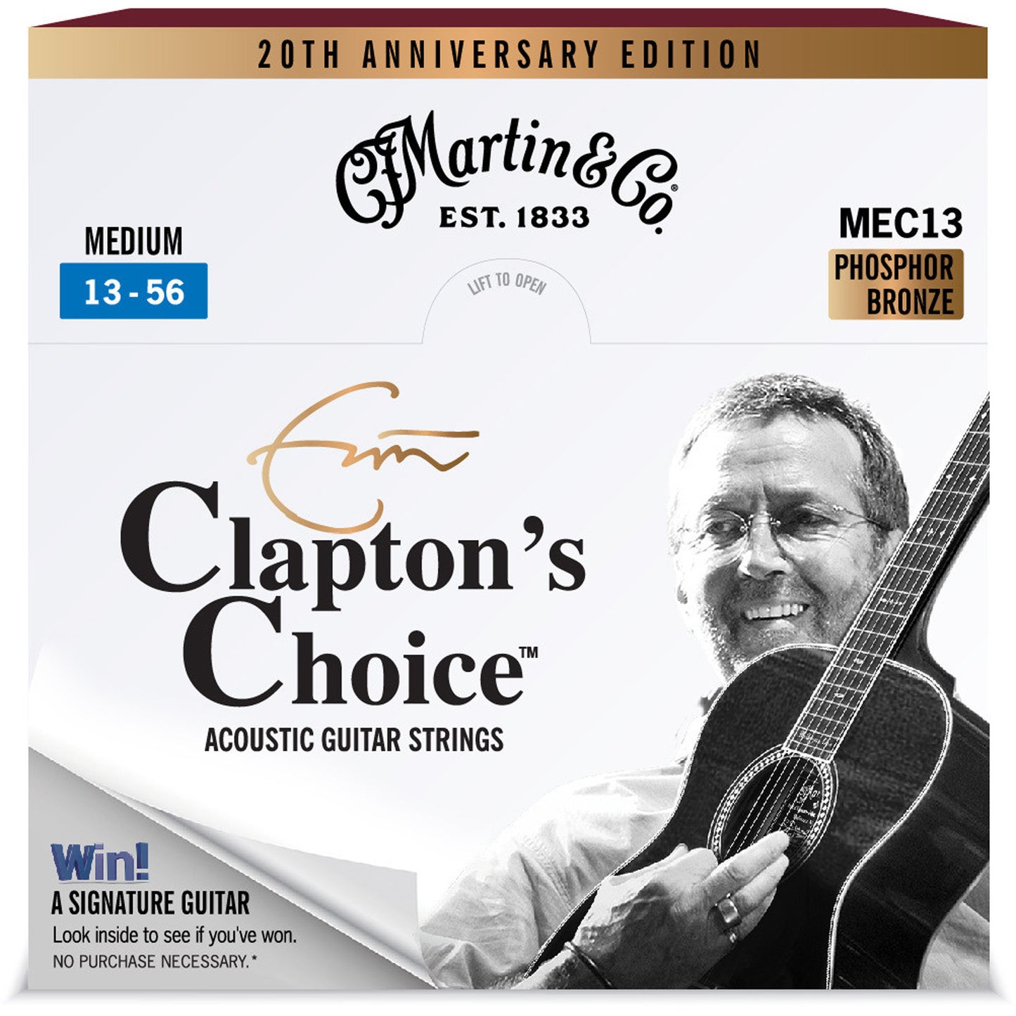 Martin MEC Clapton's Choice Phos Bronze Acoustic Guitar Strings MEC13 Medium 13-56