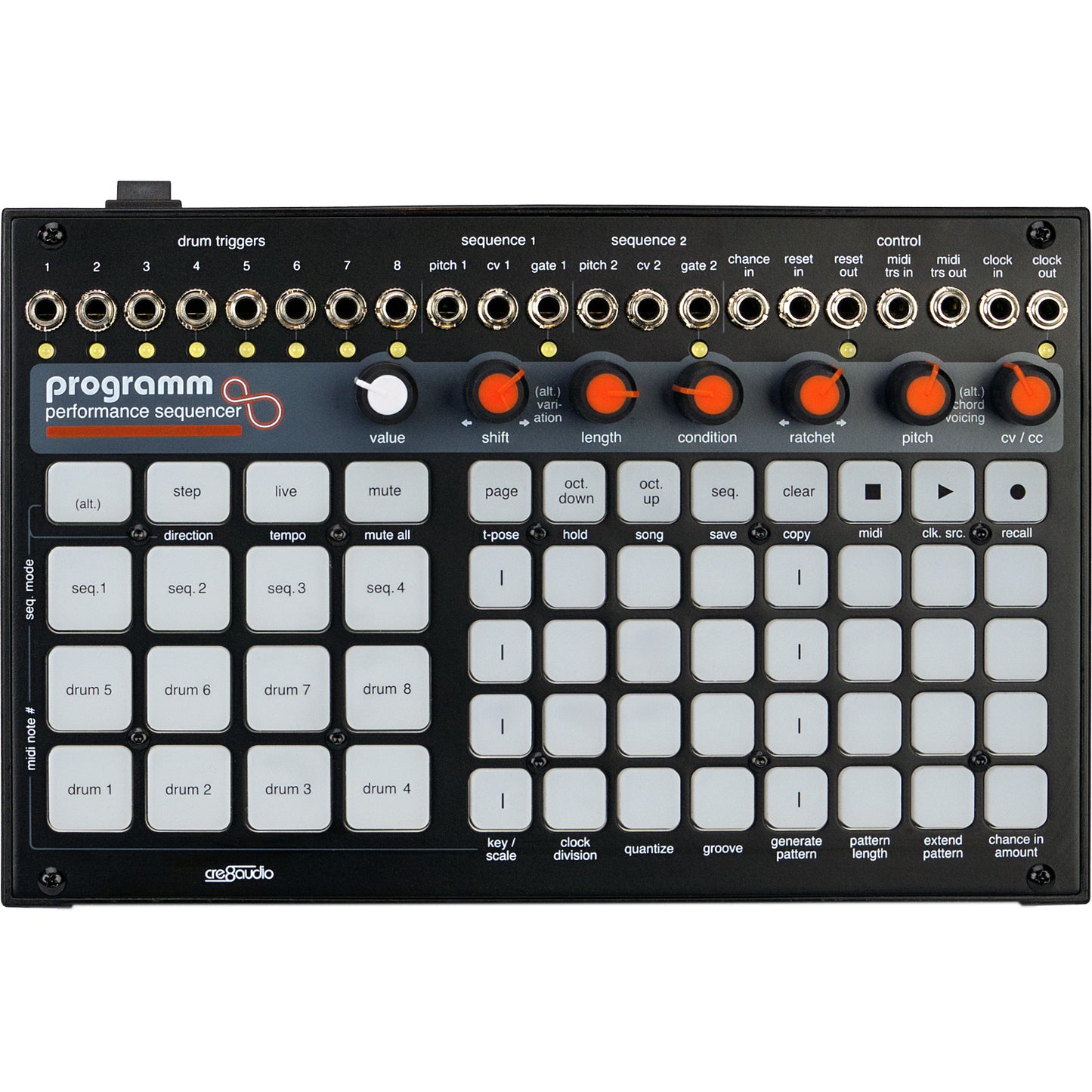 Cre8audio Programm Intuitive Performance MIDI and CV Sequencer