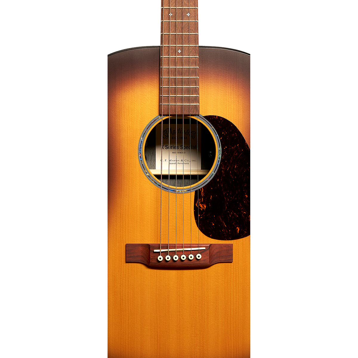 Martin D-X2E Brazilian Burst Special Acoustic Electric Guitar - Vintage Burst