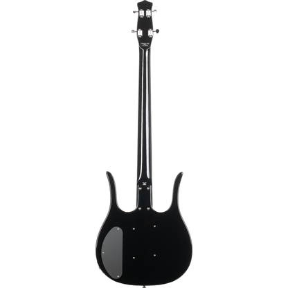 Danelectro 58 Longhorn 4 String Electric Bass - Black w/ Red Binding