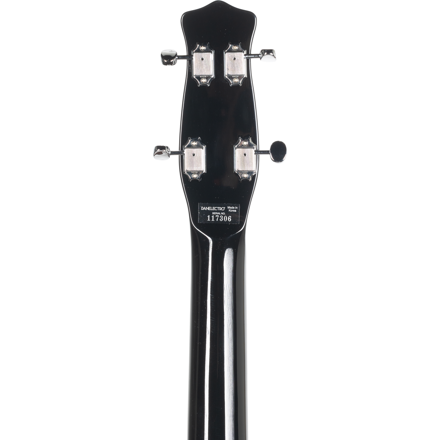 Danelectro 58 Longhorn 4 String Electric Bass - Black w/ Red Binding