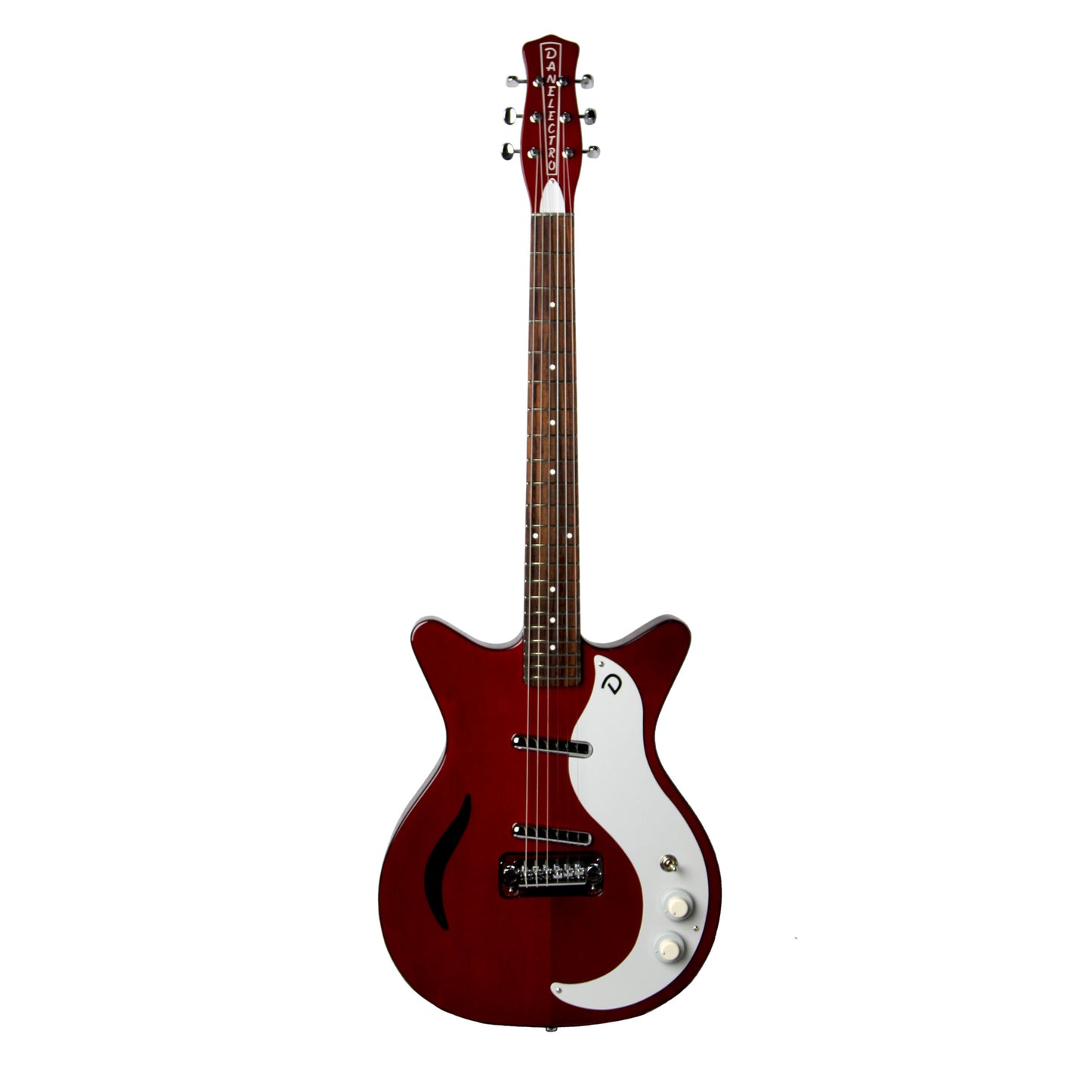 Danelectro D59M Spruce Semi Hollow Electric Guitar In Chianti Red