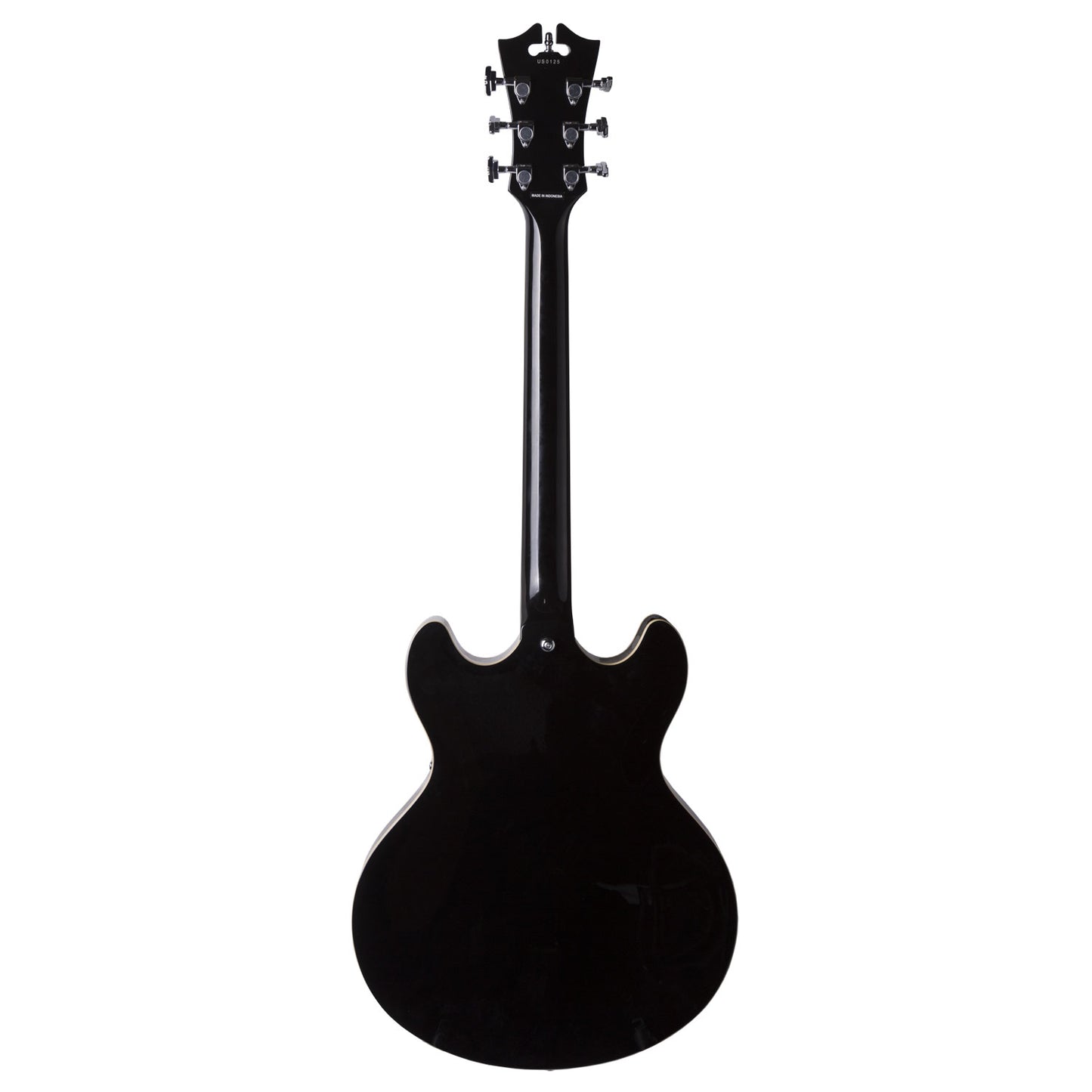 D'Angelico Premier Series DC Hollowbody Electric Guitar in Black w/ Gig Bag (DAPDCSBKCSCB)