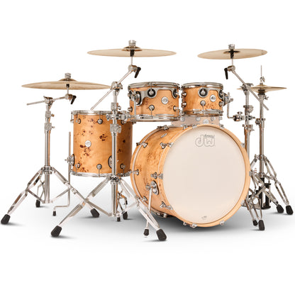 Drum Workshop Design Series 4-Piece Shell Kit - Natural Mapa Matte Birch