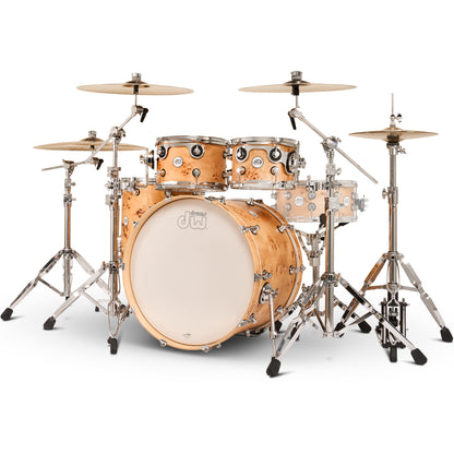 Drum Workshop Design Series 4-Piece Shell Kit - Natural Mapa Matte Birch