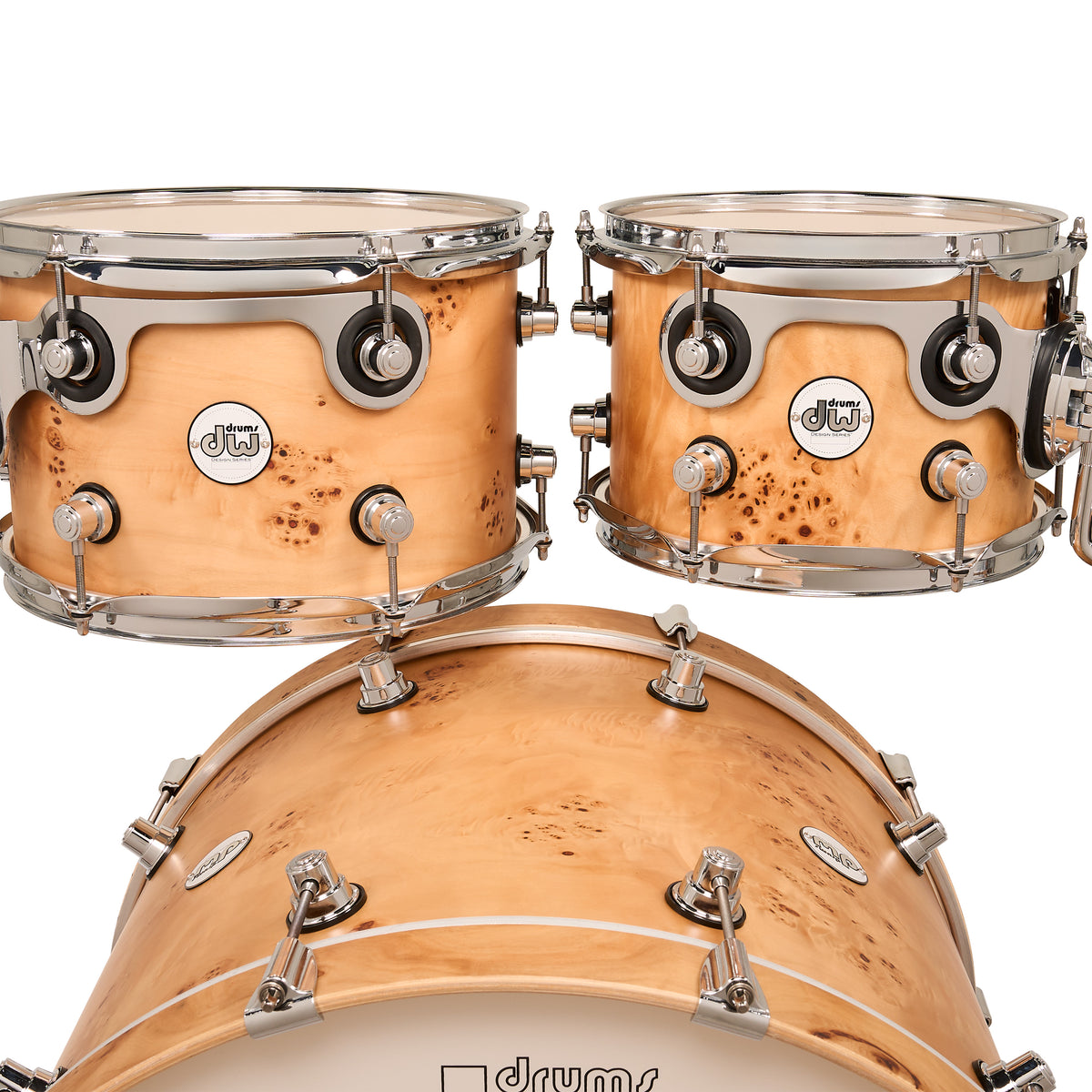Drum Workshop Design Series 4-Piece Shell Kit - Natural Mapa Matte Birch