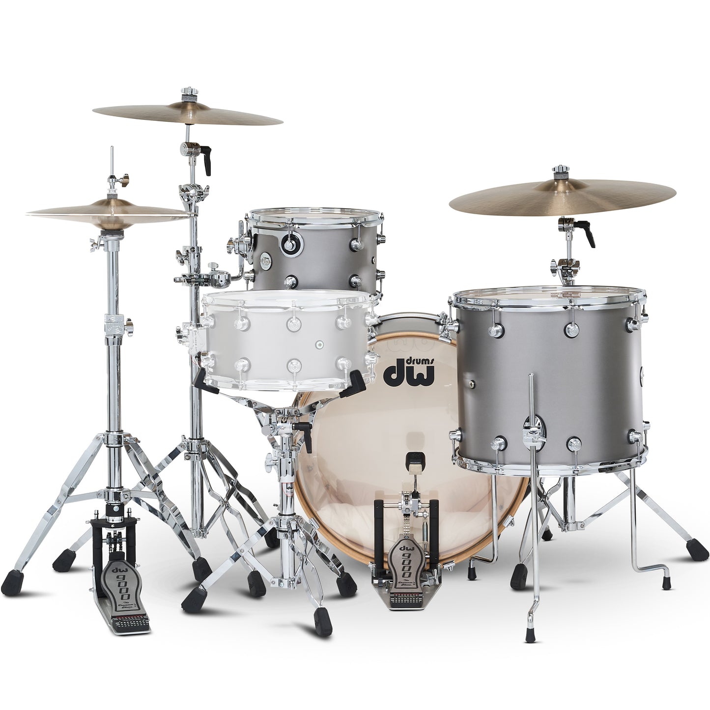 Drum Workshop Design Series 3-Piece Limited Edition Shell Kit - Titanium Satin
