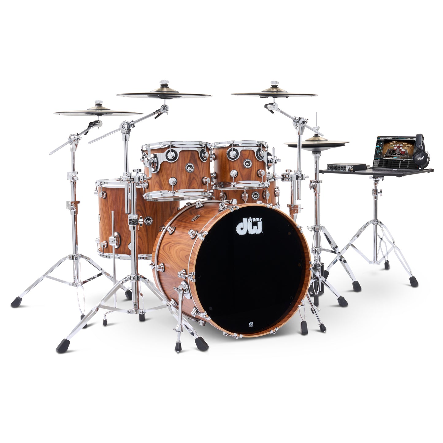 Drum Workshop DWe 5-Piece Drum Kit Bundle - Santos Rosewood Exotic