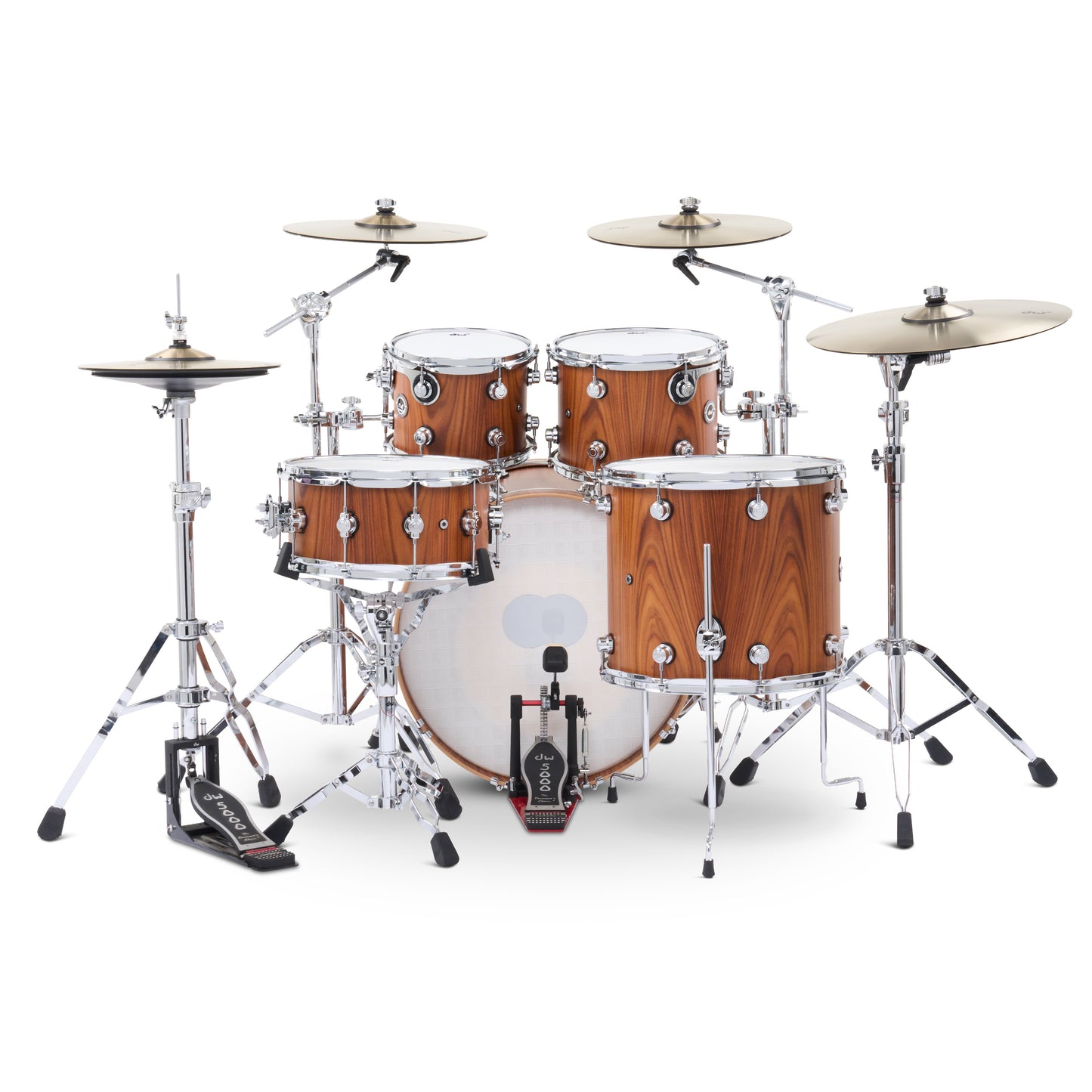 Drum Workshop DWe 5-Piece Drum Kit Bundle - Santos Rosewood Exotic