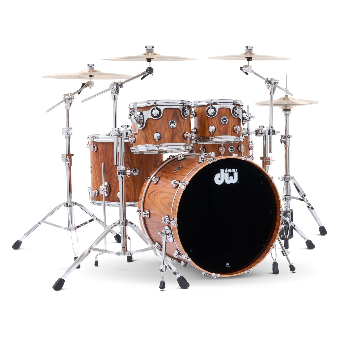 Drum Workshop DWe 5-Piece Drum Kit Bundle - Santos Rosewood Exotic