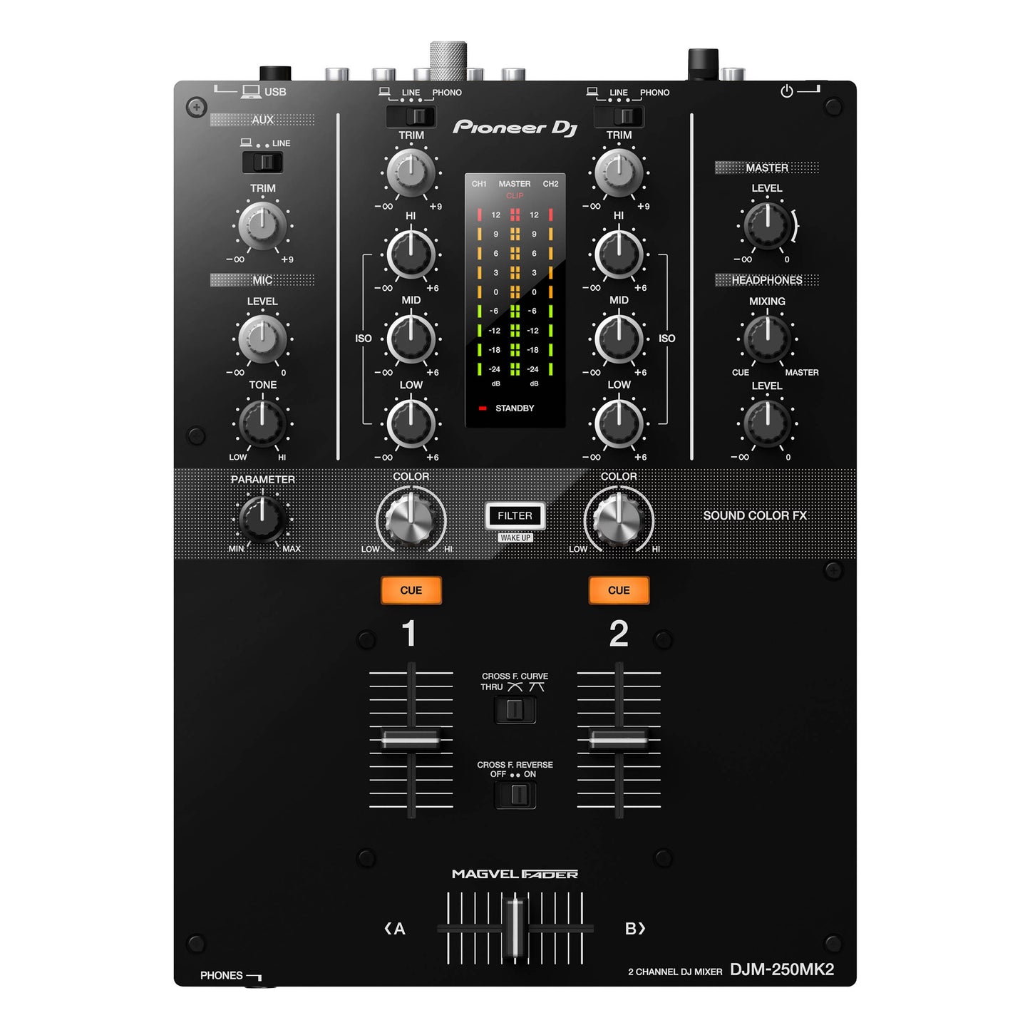 Pioneer DJM-250MK2 2-Channel DJ Mixer (Black)
