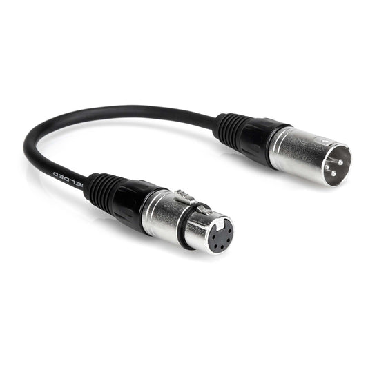 Hosa DMX-306 DMX-512 Adaptor XLR Male - XLR5F 6 Inches