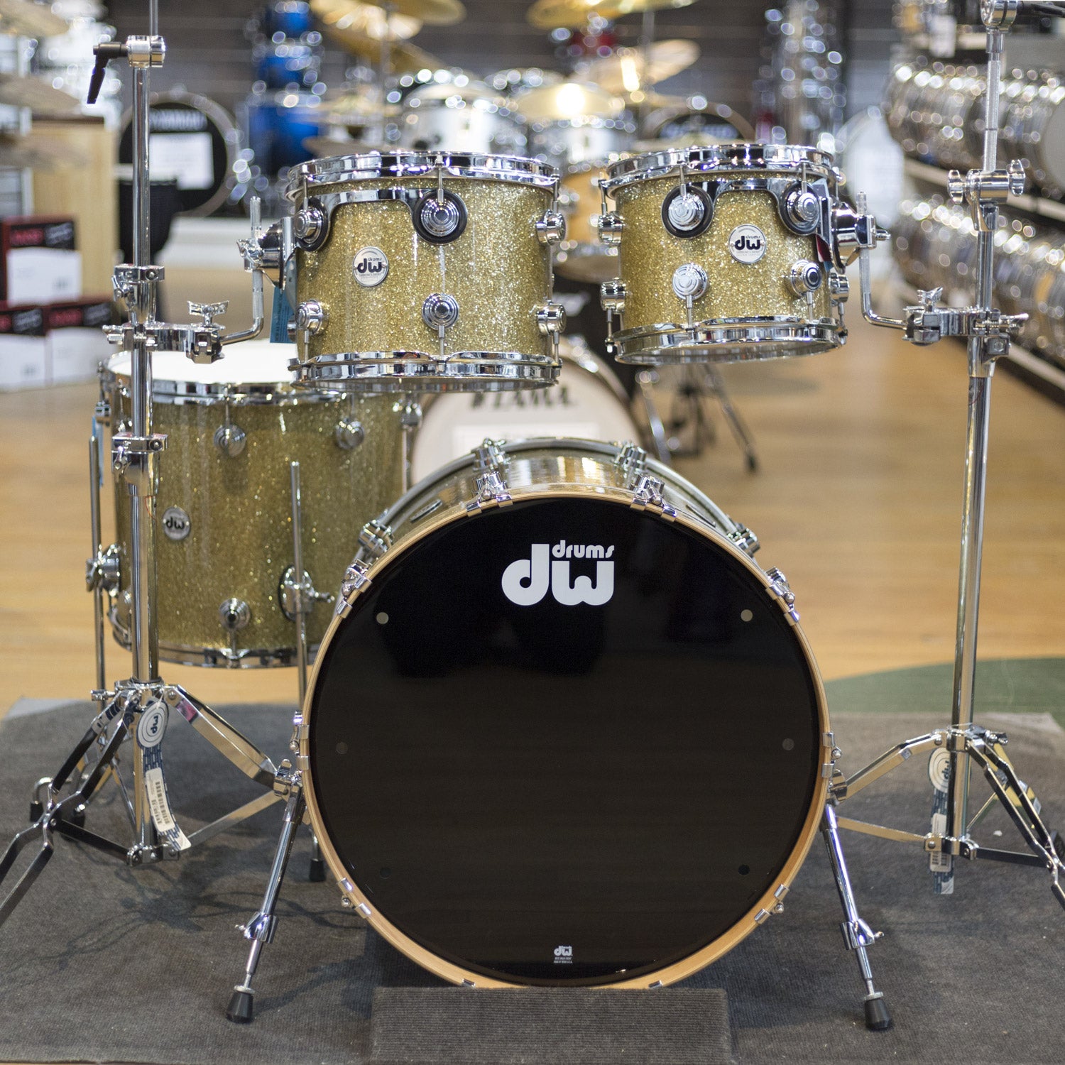 Drum Workshop Collectors Series 4 Piece Cherry Shell Kit in Gold Glass ...