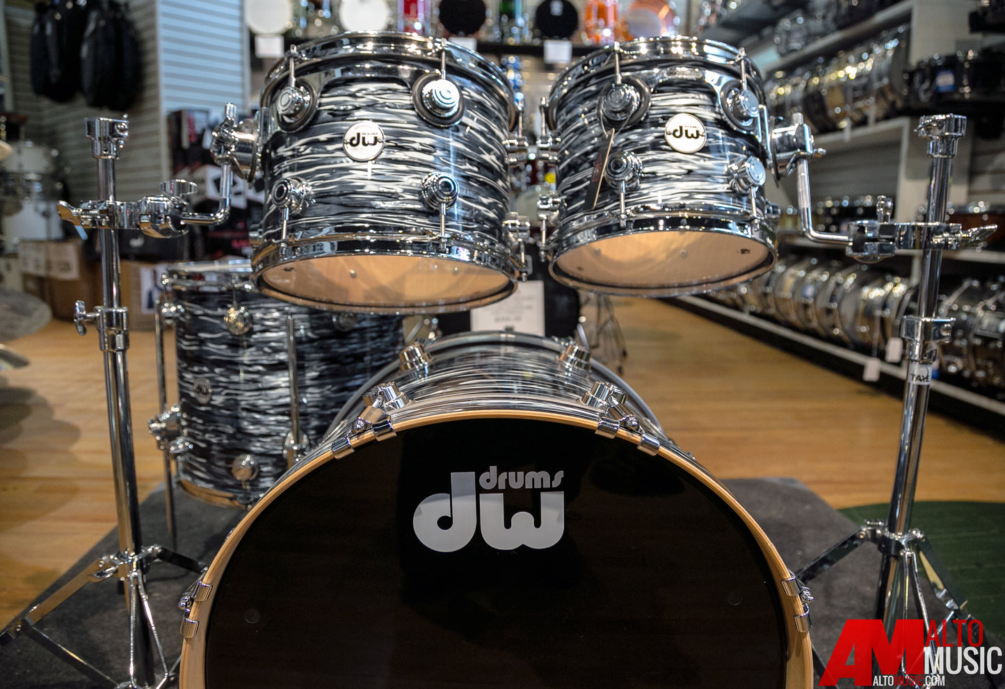 Drum Workshop Collector's Series 4pc Birch Shell Drumset in Black Oyster Finish DRFP0026BBO