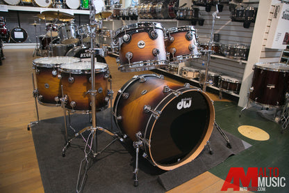 Drum Workshop Collectors Oak 5pc Shell Kit In Hard Satin Amber Tobacco Burst (DRO5225PCHRDSTN)