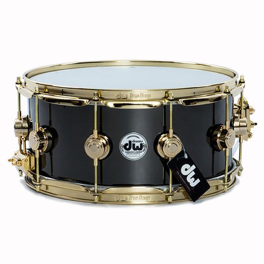 Drum Workshop 14x6.5 Black Nickel Over Brass Snare Drum w/ Gold Hardware