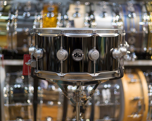 Drum Workshop 6.5x14 Black Nickel Over Brass Snare Drum w/ Satin Chrome Hardware (DRVB6514SVS)