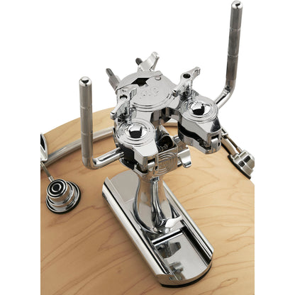 DW Bass Drum Mounted Double Tom Arm w/ Slide Track - Chrome