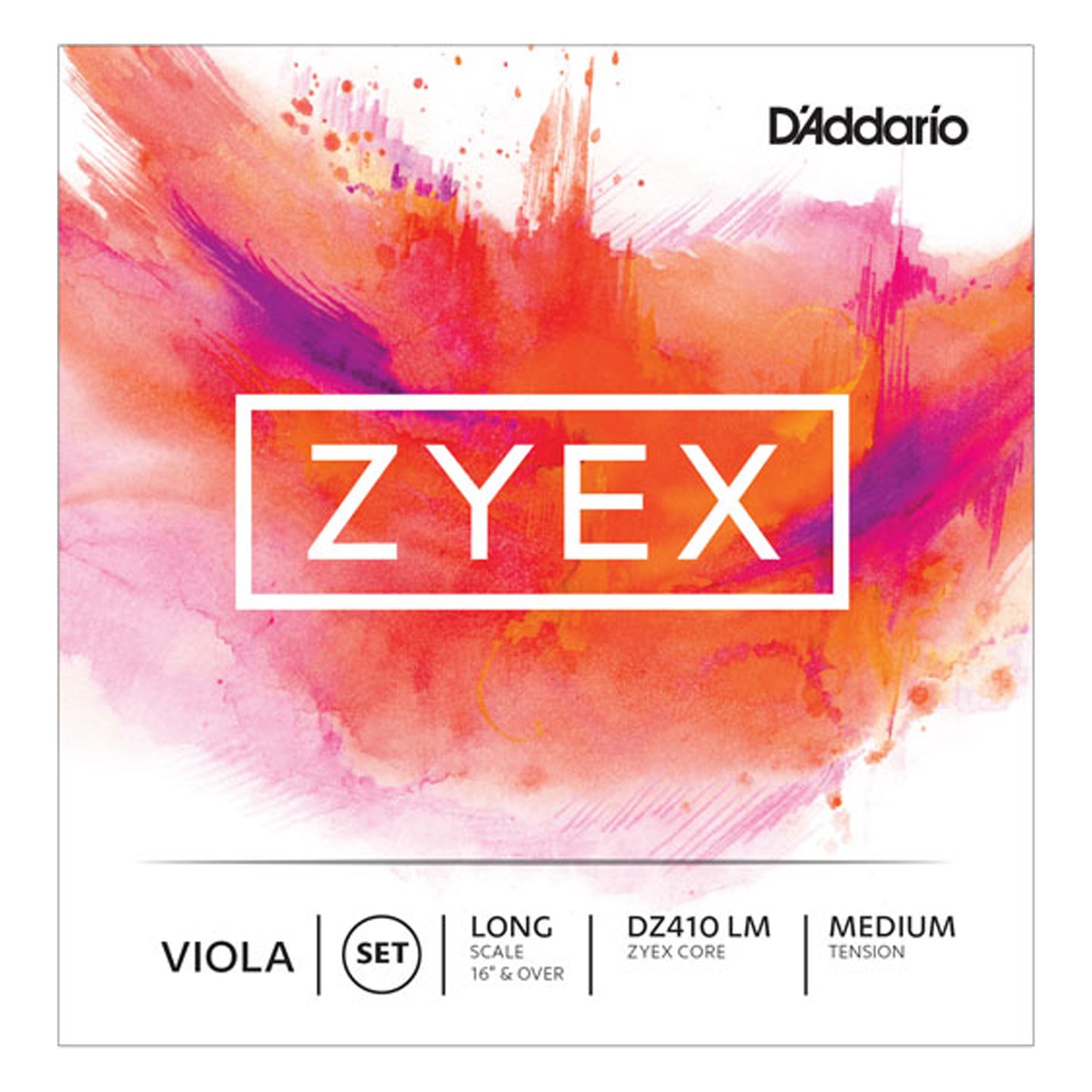 D’Addario Zyex Viola Strings Long Scale Medium Tension