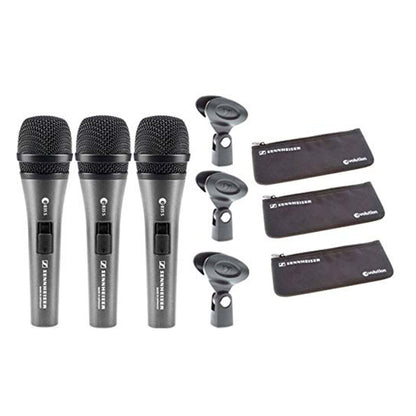 Sennheiser e835 S Live Vocal Microphone with On/Off Switch - 3-pack